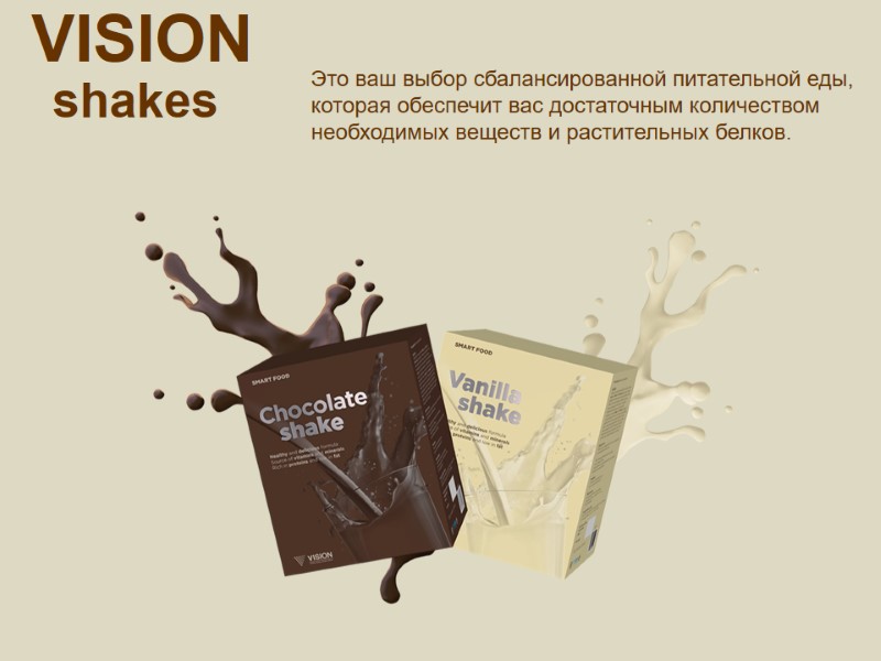 VISION Это ваш выбор сбалансированной питательной еды, которая обеспечит вас достаточным количеством необходимых веществ